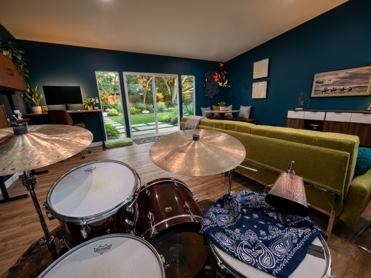Executive Studio — a custom Backyard Pod studio interior