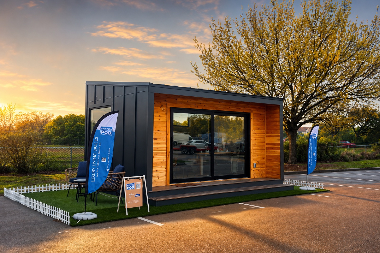 Backyard Pod showroom in Austin
