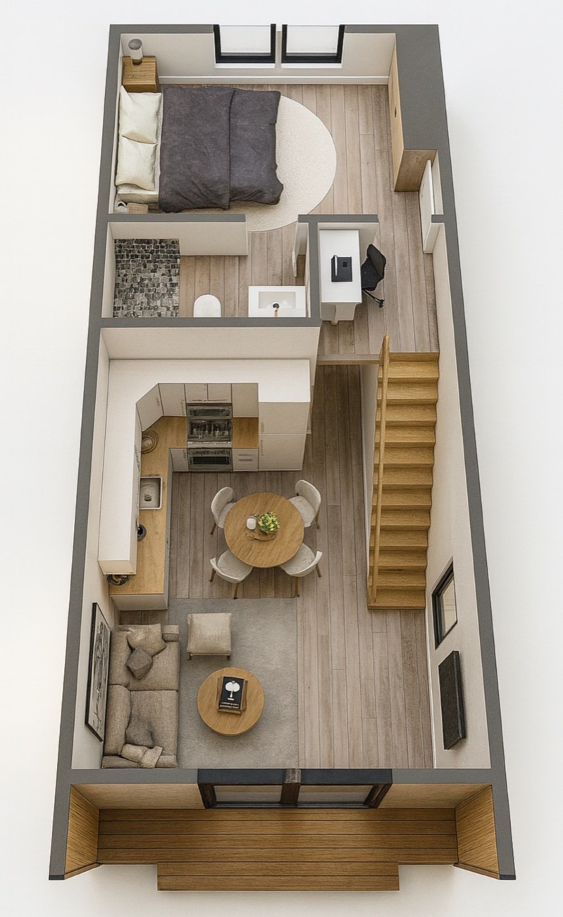 Pod Villa floor plan β standard layout
